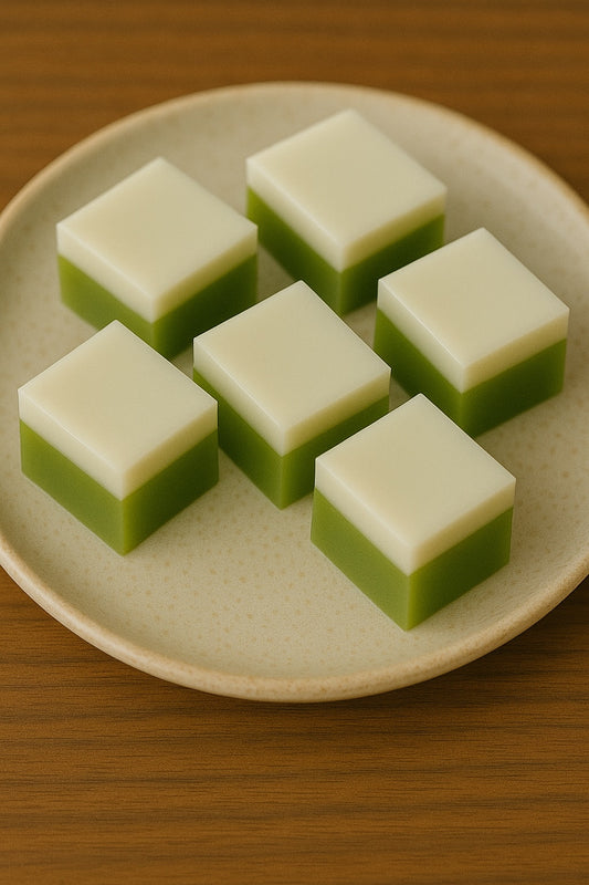 Coconut Milk and Green tea cake